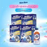  Combo 4 Hộp Chất Vệ Sinh Lồng Máy Giặt 306g, Tặng 1 Chai Nước Kháng Khuẩn Quần Áo Mao Bao 220g 