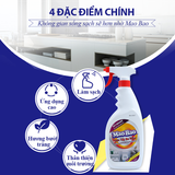  Combo 6 Chai Nước Tẩy Đa Năng Mao Bao 600ml, Làm Sạch Vết Dầu Mỡ Nhà Bếp, Kính, Gạch Men 