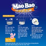  Combo: 5 Hộp bột vệ sinh làm sạch lồng giặt Mao Bao Ag+ 306g  - Tặng 01 hộp bột tẩy bình đun 25g*1 + 2 túi bột tẩy cốc chén 15g 