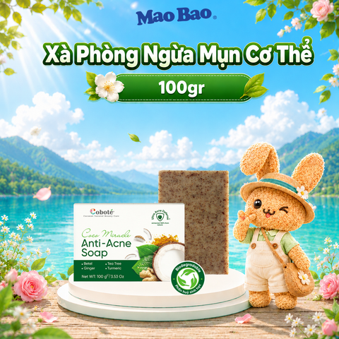  Xà Phòng Ngừa Mụn Cơ Thể Coboté 100gr Giúp Loại Bỏ Bã Nhờn, Dưỡng Mờ Vết Thâm 