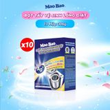  Combo 10 Hộp Chất Vệ Sinh lồng máy giặt Mao Bao Ag+ 306g - Loại Bỏ Cặn Bẩn, Khử Mùi Cho Máy Giặt Cửa Trên/Trước 