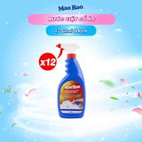  [1 Thùng] Combo 12 Chai Nước Giặt Cổ Áo Mao Bao 600ml, Làm Sạch Dịu Nhẹ Với Sợi Vải Và Da Tay 