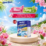  [Mua 1 tặng 1] Combo 3 Hộp Chất Vệ Sinh lồng máy giặt Mao Bao Ag+ 306g - Loại Bỏ Cặn Bẩn, Khử Mùi Cho Máy Giặt Cửa Trên/Trước 