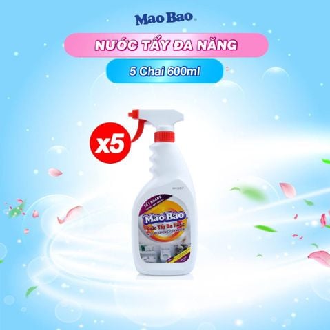  Combo 5 Chai nước tẩy đa năng Mao Bao 600ml 