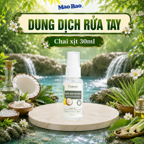  Nước rửa tay khô Coboté 30ml Giúp Sát Khuẩn Hiệu Quả, Dưỡng Ẩm Da Tay Tự Nhiên 