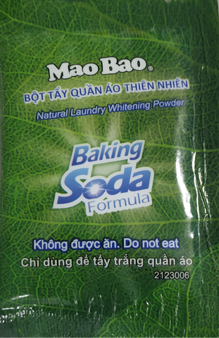  Combo 5 Túi Bột Tẩy Quần Áo Thiên Nhiên Mao Bao Bao 12g - Tẩy Sạch Quần Áo Trắng/Chăn Ga, Thân Thiện Da 