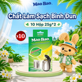  Combo 10 Hộp Chất Làm Sạch Bình Đun Nước Mao Bao 25g x 2 gói 