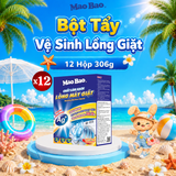  Combo 12 Hộp Bột Tẩy Vệ sinh Lồng Máy Giặt Mao Bao Ag+ 306g 