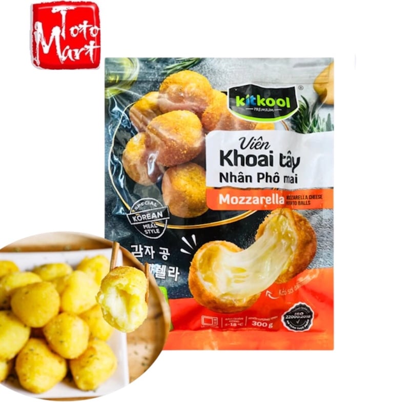 Viên khoai tây nhân phô mai mozzarella Kitkool (300g)