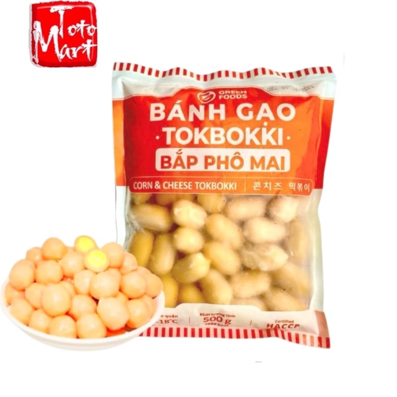Bánh gạo tokbokki nhân bắp phô mai (500g)