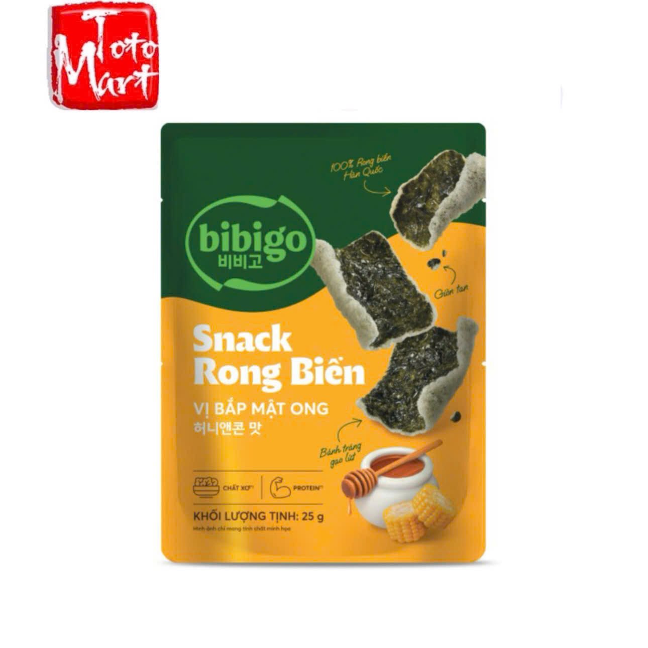 Snack Rong Biển Bibigo vị bắp mật ong (25g)