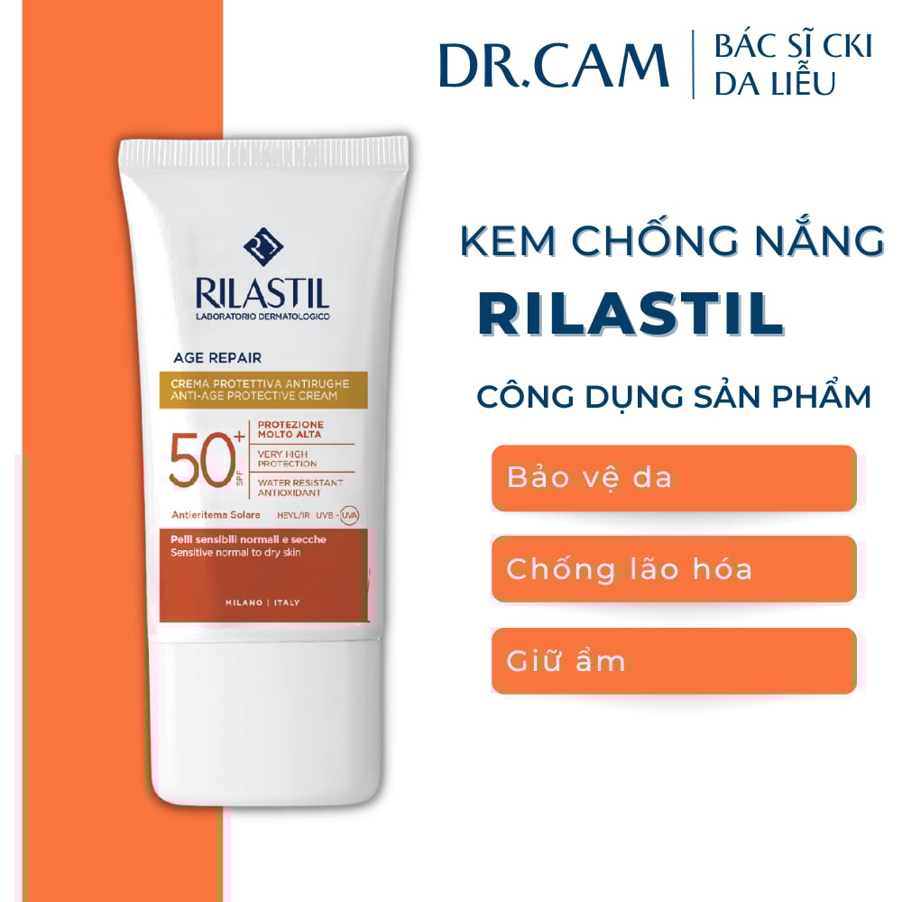 KEM CHỐNG NẮNG NGĂN NGỪA LÃO HÓA DA RILASTIL AGE REPAIR ANTI – AGE PROTECTIVE CREAM SPF 50+ 40ML