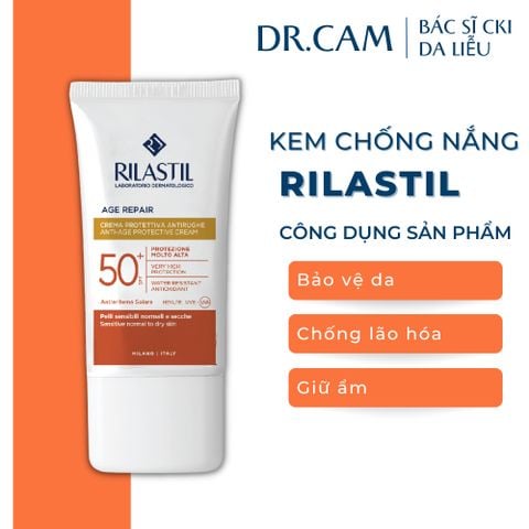 KEM CHỐNG NẮNG NGĂN NGỪA LÃO HÓA DA RILASTIL AGE REPAIR ANTI – AGE PROTECTIVE CREAM SPF 50+ 40ML