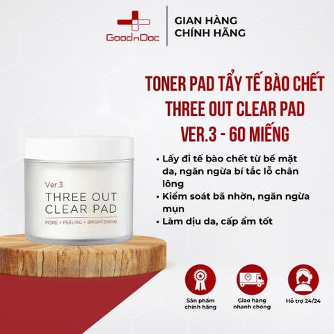 Bông tẩy tế bào chết GoodnDoc Three Out Clear Pad Ver.3