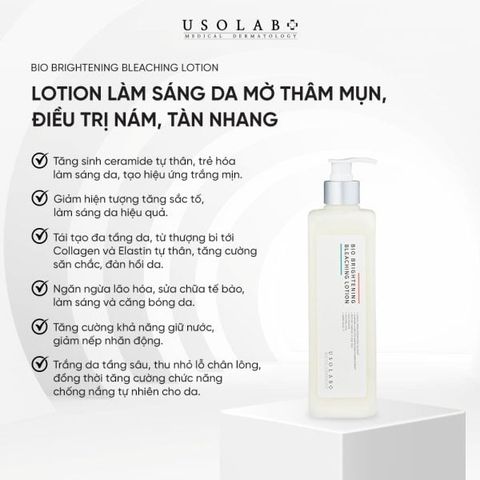 Usolab BIO BRIGHTENING BLEACHING LOTION 500ml Salon Size làm sáng da mờ thâm