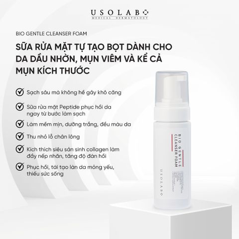 Sữa rửa mặt tự tạo bọt Usolab Bio Gentle Cleanser Foam