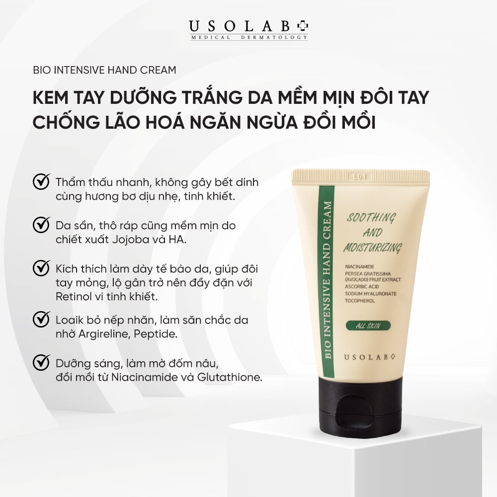 Kem dưỡng da tay Usolab Bio Intensive Hand Cream 50ml
