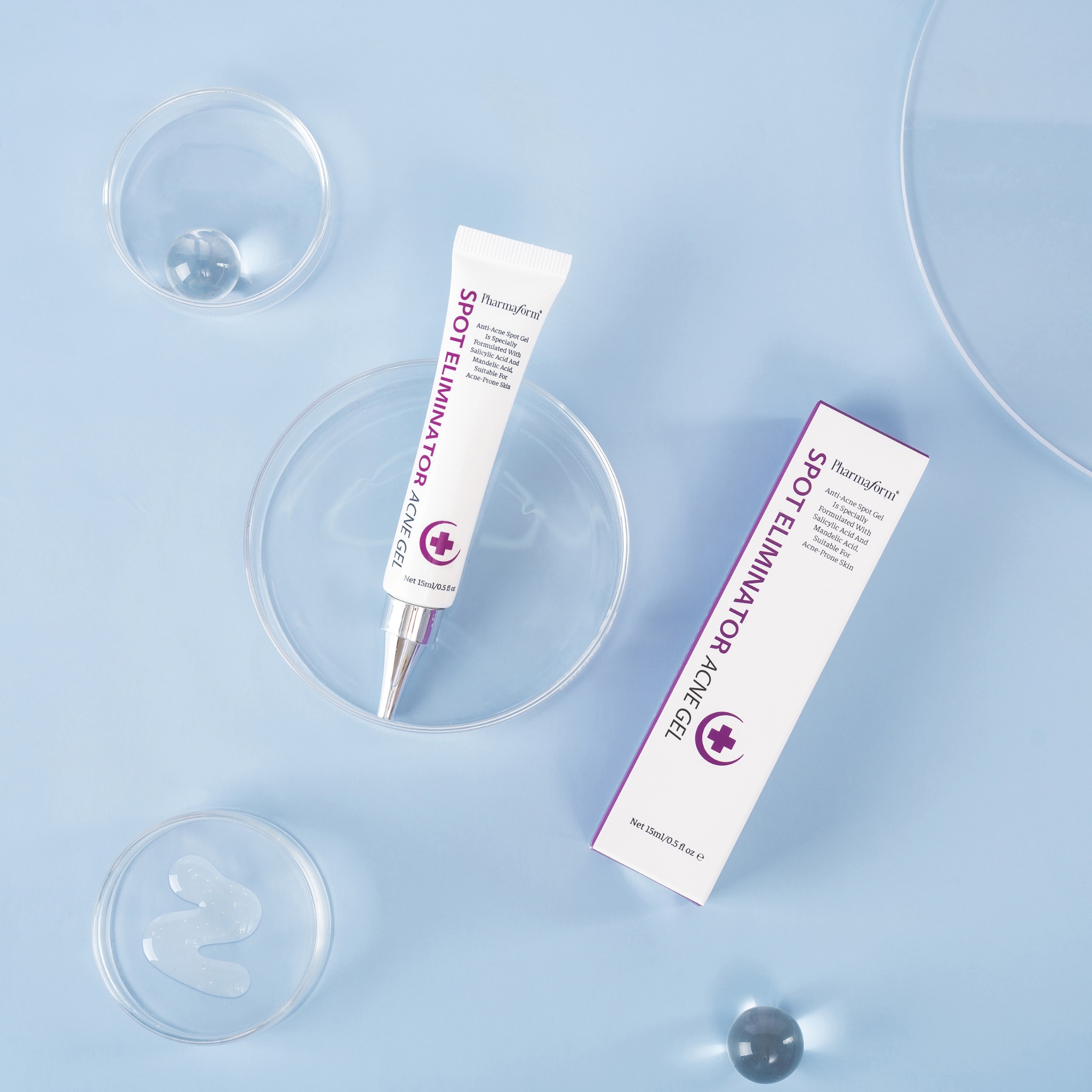 Gel chấm mụn Pharmaform Spot Eliminator Acne Gel giảm mụn trứng cá và điều tiết bã nhờn