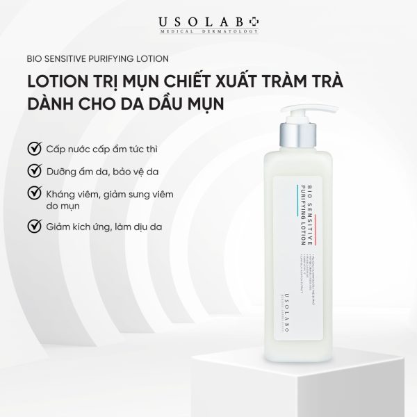 Usolab BIO SENSITIVE PURIFYING LOTION cho da dầu mụn