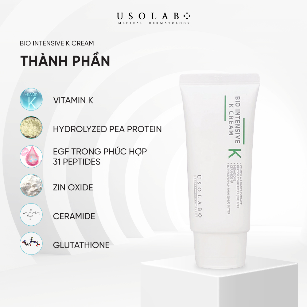 Kem dưỡng làm dịu tức thì BIO INTENSIVE K CREAM Usolab 50ml