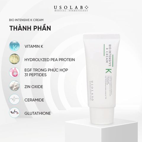 Kem dưỡng làm dịu tức thì BIO INTENSIVE K CREAM Usolab 50ml