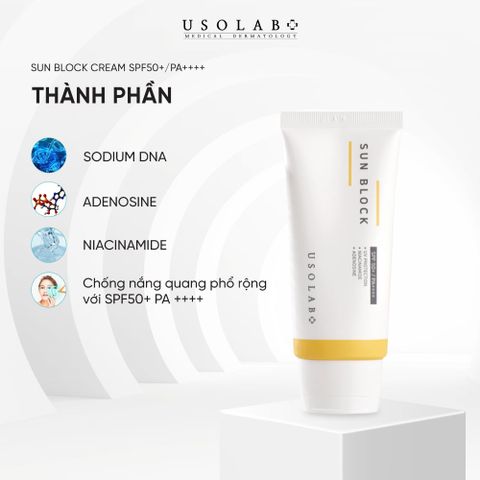 Kem chống nắng cho mọi loại da Usolab SUN BLOCK CREAM SPF 50+ / PA++++ 50g