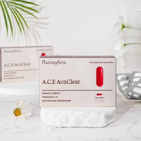 TPBVSK A.C.E AcnClear Pharmaform - Viên Uống Hỗ Trợ Giảm Mụn 30 viên