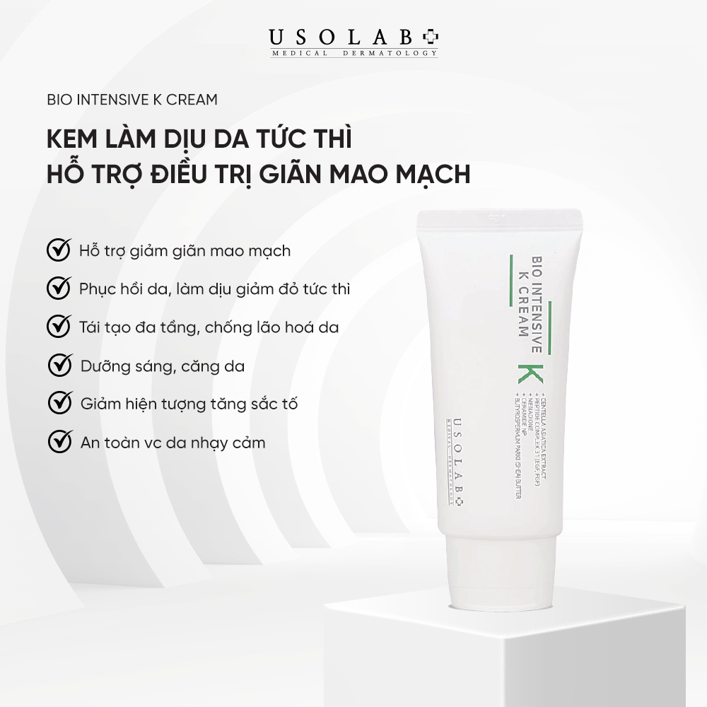 Kem dưỡng làm dịu tức thì BIO INTENSIVE K CREAM Usolab 50ml