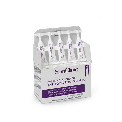 SKINCLINIC Ampollas Antiaging Fito-C SPF 15: Serum Dưỡng Sáng, Ngăn Ngừa Lão Hóa & Bảo Vệ Da Dưới Nắng
