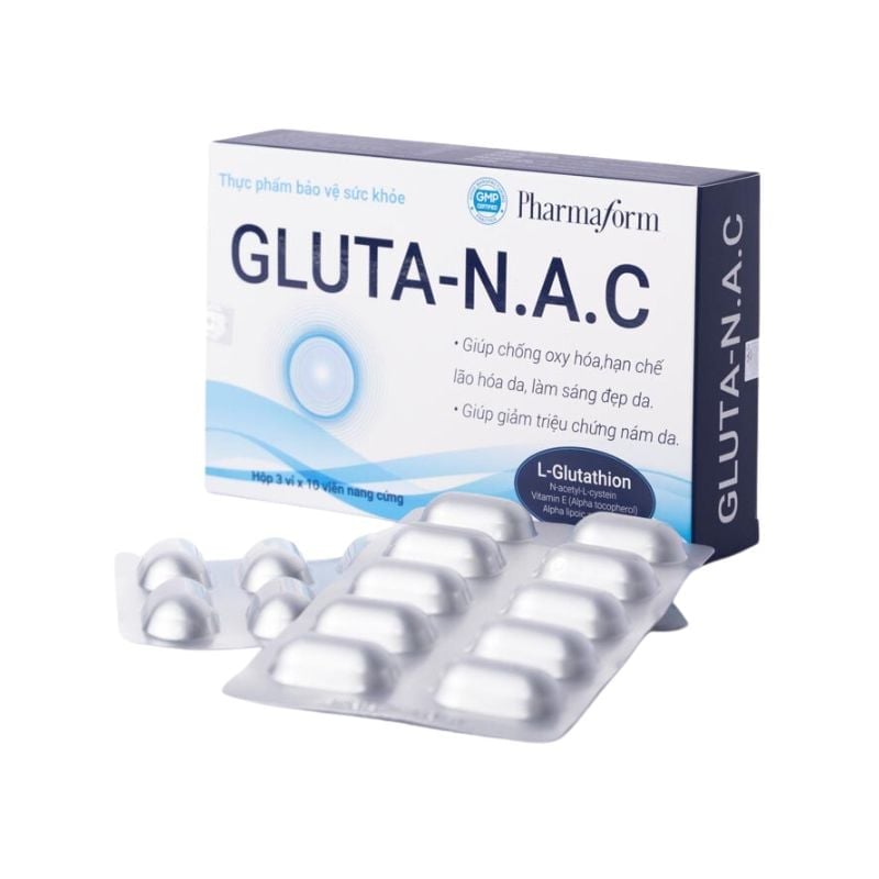 Viên uống GLUTA-N.A.C khả năng hỗ trợ chống lão hóa da mạnh mẽ