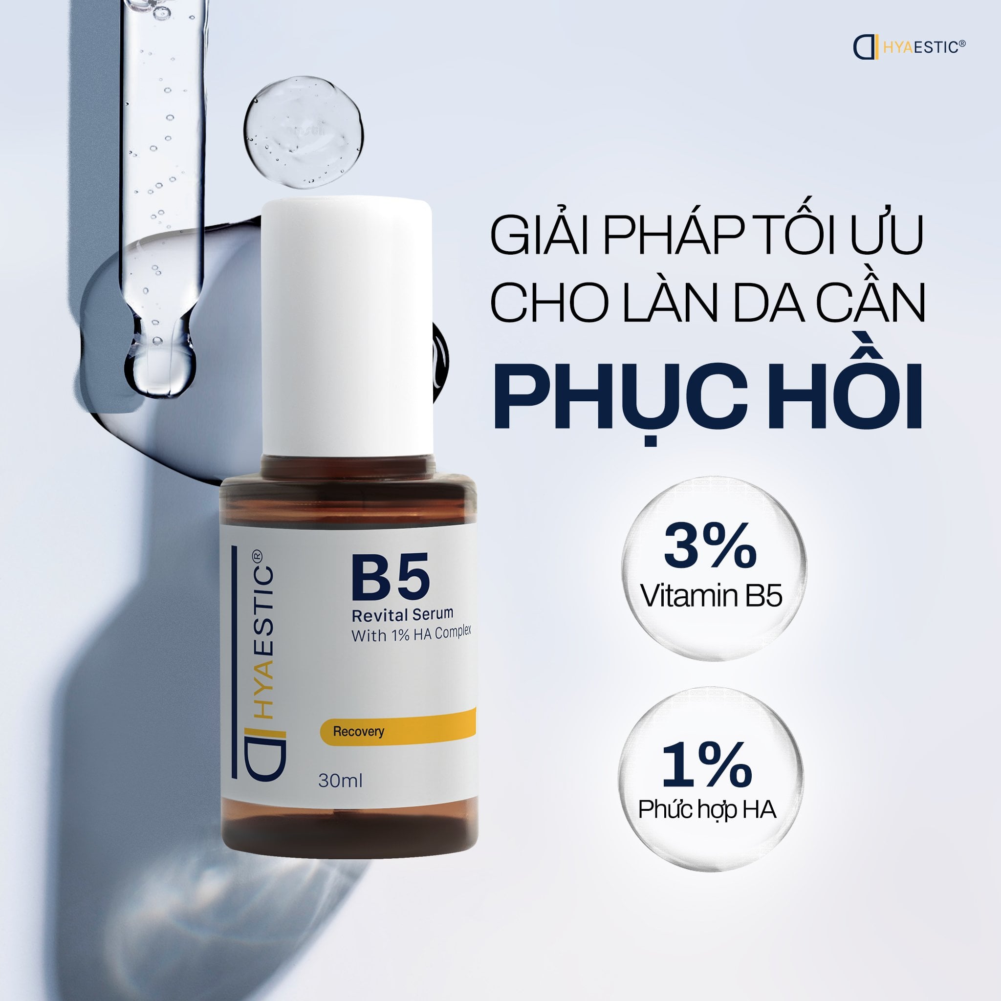 Tinh chất phục hồi 3% Vitamin B5 Hyaestic B5 Revital Serum (30ml)
