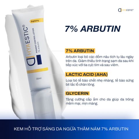 Kem hỗ trợ sáng da ngừa thâm nám Hyaestic Pigment Control Lotion 7% Arbutin (30ml)