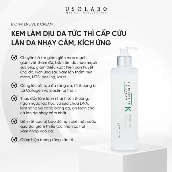 Kem Làm Dịu Da Bio Intensive K Cream cho da nhạy cảm kích ứng