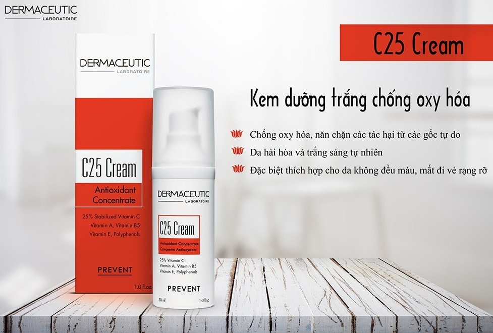 Kem Dưỡng Trắng Chống Oxy Hóa – Dermaceutic C25 Cream