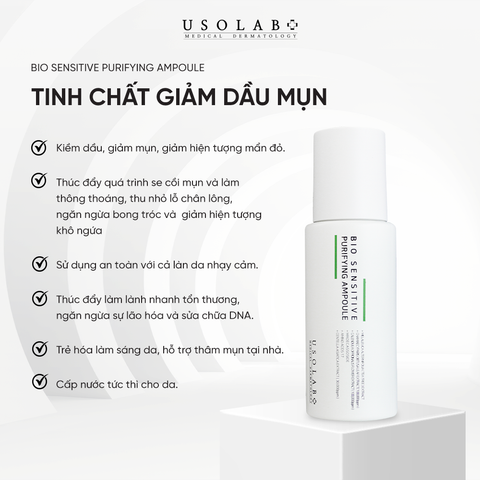 Tinh chất giảm dầu mụn Usolab BIO SENSITIVE PURIFYING AMPOULE 50ml