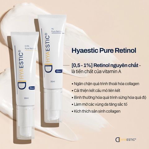 Tinh chất tái tạo da chống lão hóa 0,5% Retinol nguyên chất Hyaestic 0,5% Pure Retinol (30ml)