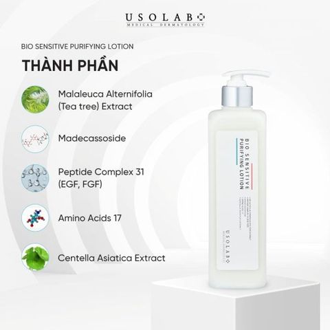 Usolab BIO SENSITIVE PURIFYING LOTION cho da dầu mụn