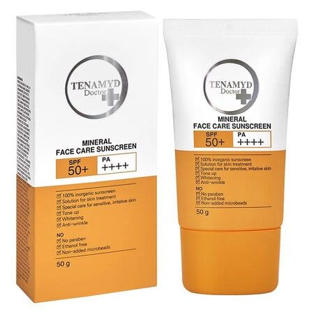 Kem chống nắng vật lý SPF50+/PA++++ TENAMYD DOCTOR MINERAL FACE