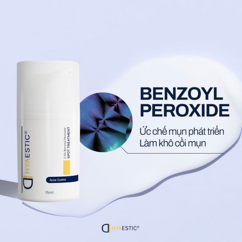 Gel hỗ trợ trị mụn sưng viêm Hyaestic Spot Treatment 2.5% Benzoyl Peroxide