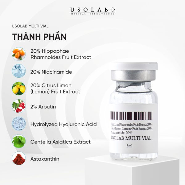 Tinh chất Ampoule Usolab MULTI VIAL 5ML cô đặc dưỡng trắng sáng