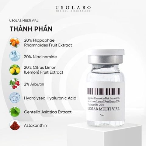 Tinh chất Ampoule Usolab MULTI VIAL 5ML cô đặc dưỡng trắng sáng