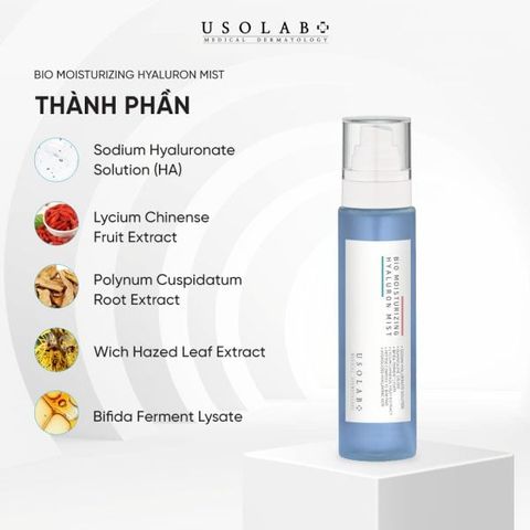 Xịt khoáng toner Bio Moisturizing Hyaluron Mist USOLAB