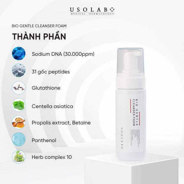 Sữa rửa mặt tự tạo bọt Usolab Bio Gentle Cleanser Foam