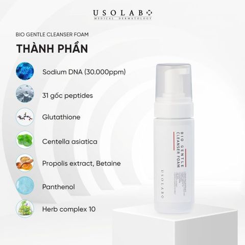 Sữa rửa mặt tự tạo bọt Usolab Bio Gentle Cleanser Foam