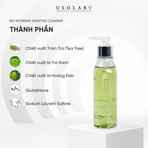 Sữa rửa mặt Usolab Bio Intensive Sensitive Cleanser cho da dầu mụn