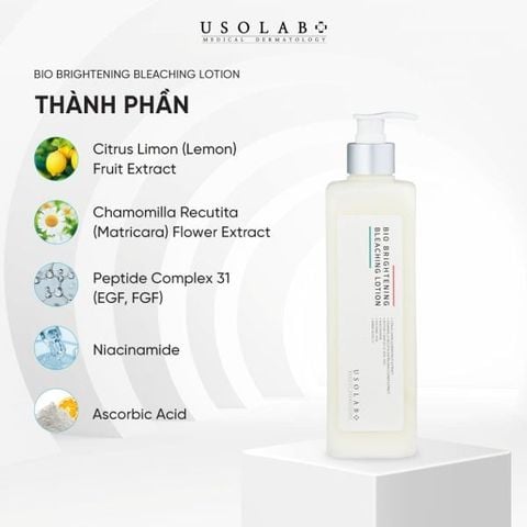 Usolab BIO BRIGHTENING BLEACHING LOTION 500ml Salon Size làm sáng da mờ thâm
