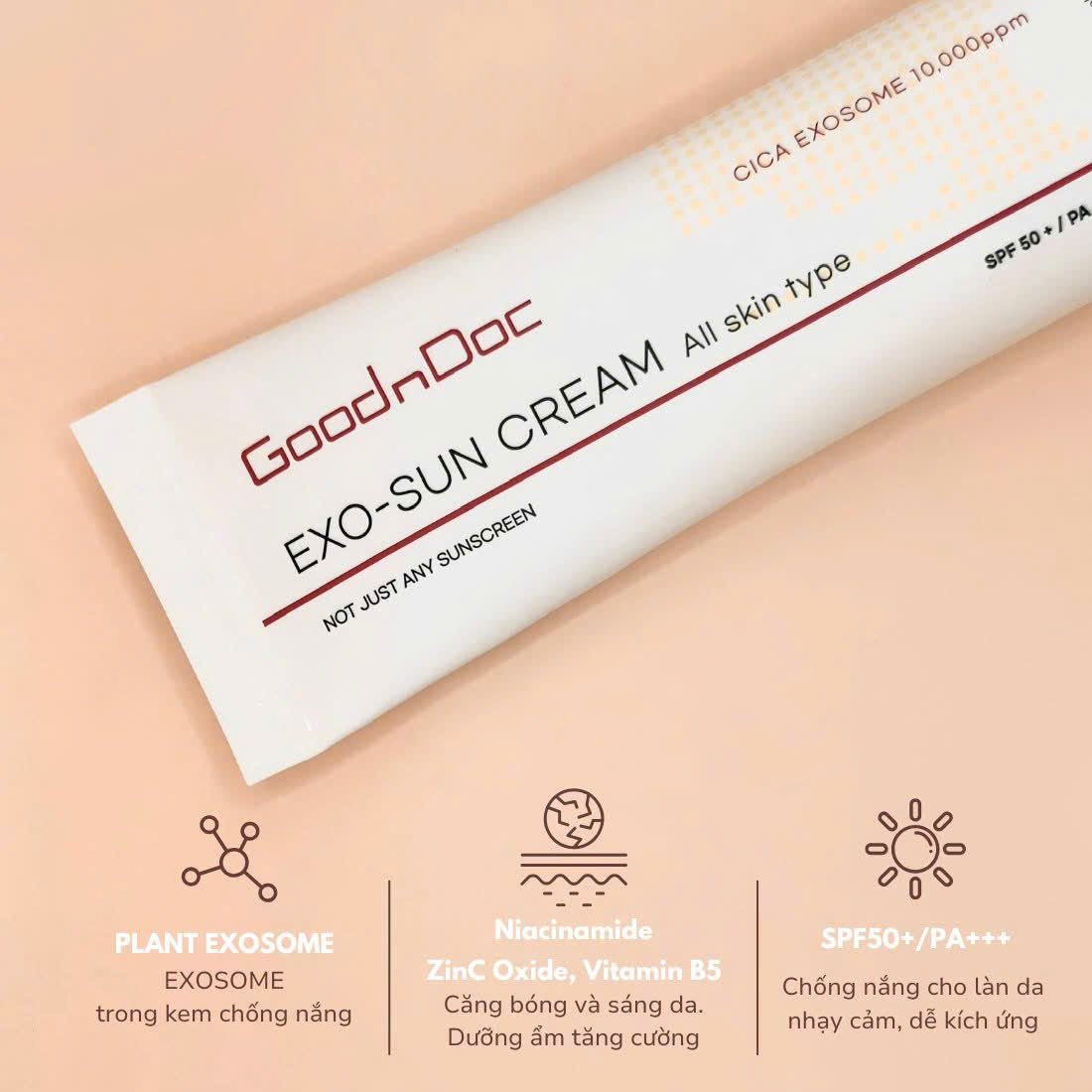 Kem Chống Nắng Exosome GoodnDoc Sun-Exo SPF50+/PA+++ 50ml