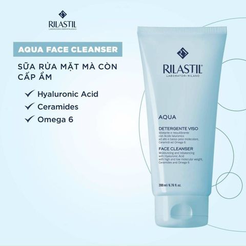 RILASTIL AQUA FACE CLEANSER MOISTURIZING AND REBALANCING / SỮA RỬA MẶT CẤP ẨM CÂN BẰNG