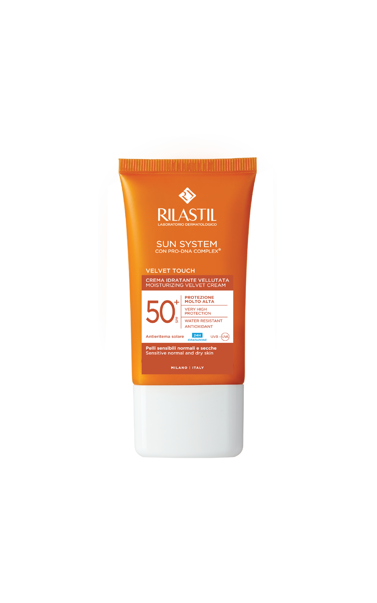 KEM CHỐNG NẮNG CẤP ẨM VELVET – RILASTIL SUN SYSTEM VELVET TOUCH MOISTURIZING VELVET CREAM SPF 50+ 50ML