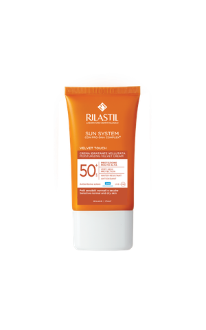 KEM CHỐNG NẮNG CẤP ẨM VELVET – RILASTIL SUN SYSTEM VELVET TOUCH MOISTURIZING VELVET CREAM SPF 50+ 50ML